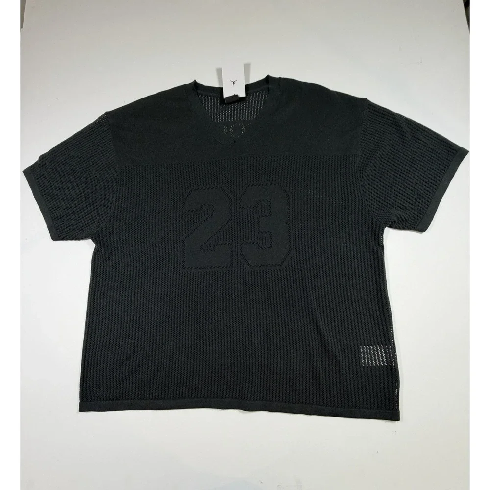 Nike Air Jordan Knit Jersey Top 'Off-Noir Dark Smoke' HQ0766 045 Size 2XL $100
